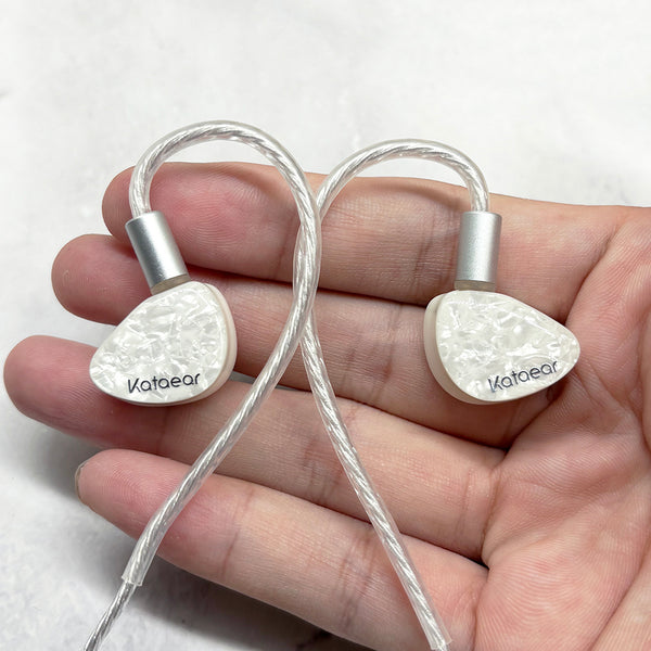 Kataear 10mm LCP Diaphragm In-EarMonitor, HiFi Earphones with Hand-crafted Resin Shell.Detachable OFc Silver-plated lEM Cable for Audiophile Musician DjStudio Gaming