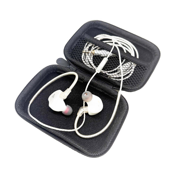 Kataear Organize Case for IEM  Black PU Leather