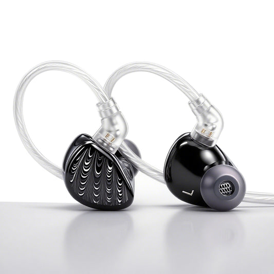 Kataear 10mm PU PEEK Diaphragm In-EarMonitor, HiFi Earphones with Hand-crafted Resin Shell.Detachable OFc Silver-plated lEM Cable for Audiophile Musician DjStudio Gaming